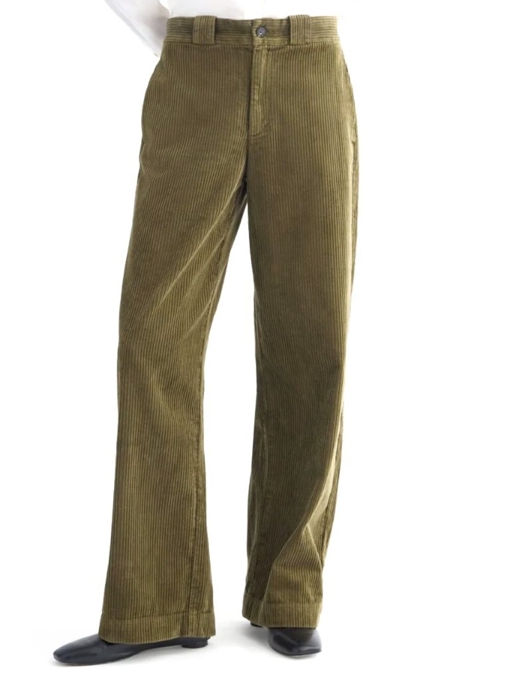 NWT Size 2 Everlane Wide-Leg Corduroy Trousers in color Beech